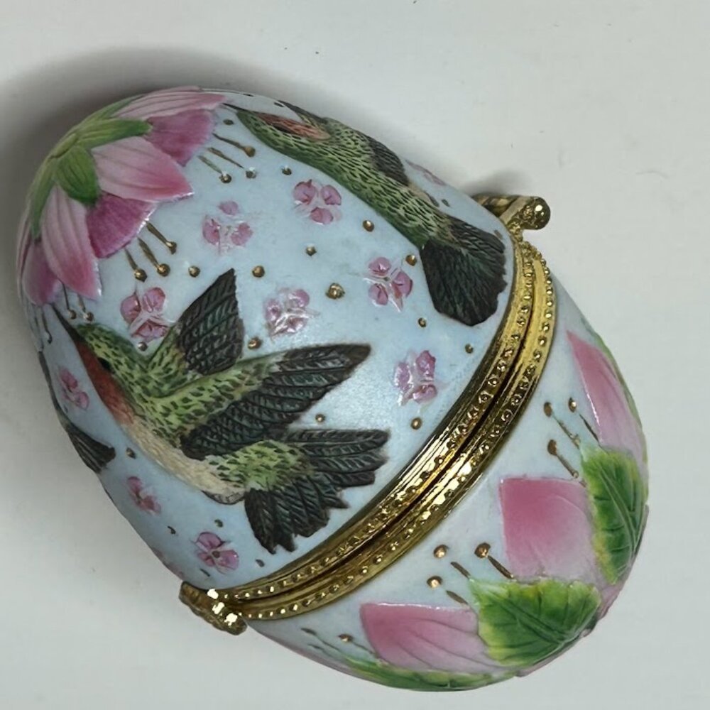 Hummingbird Egg Trinket Box Egg Shaped
